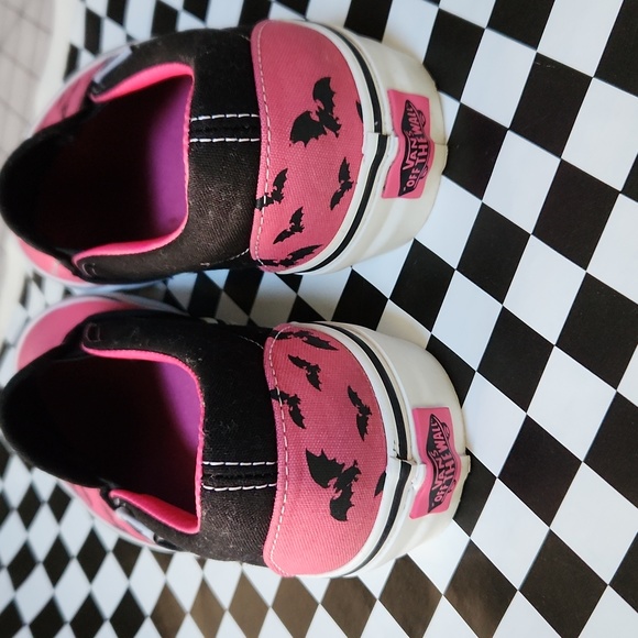 Warped Tour RARE bats Slip on Vans Size 7.5 Women's Men's 6 - Picture 6 of 16